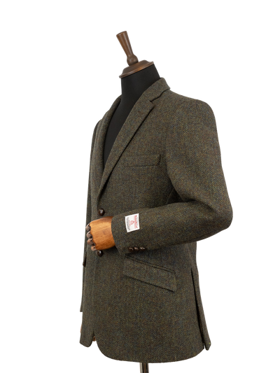 Harris Tweed Patrick Jacket - Forest Green Herringbone