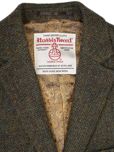 Harris Tweed Patrick Jacket - Forest Green Herringbone