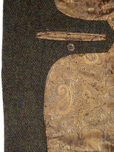 Harris Tweed Patrick Jacket - Forest Green Herringbone