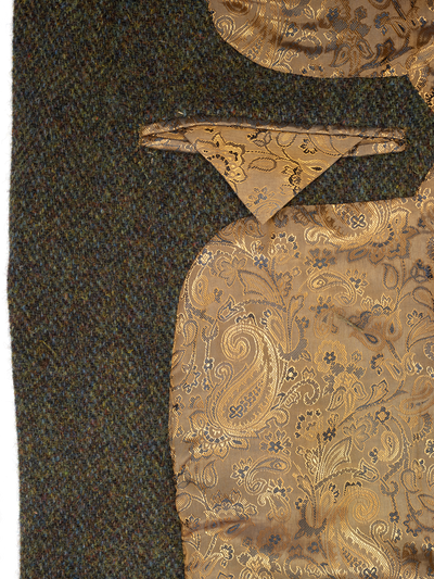 Harris Tweed Patrick Jacket - Forest Green Herringbone