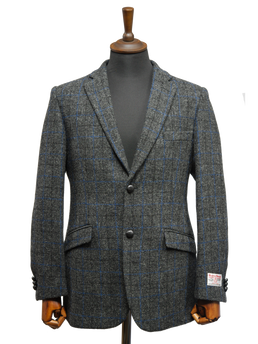 Harris Tweed Patrick Jacket Grey Windowpane