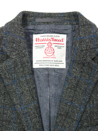 Harris Tweed Patrick Jacket - Grey Windowpane