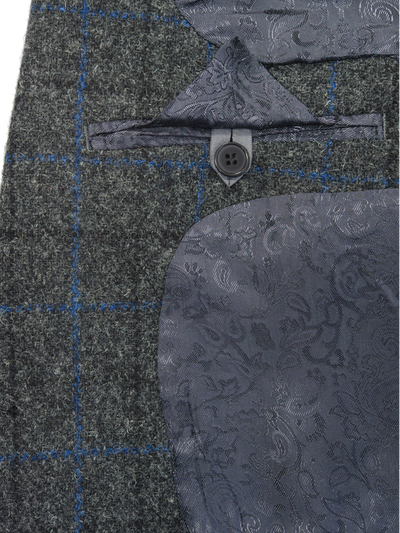 Harris Tweed Patrick Jacket Grey Windowpane
