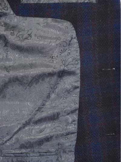 Harris Tweed Patrick Jacket Navy Block Check