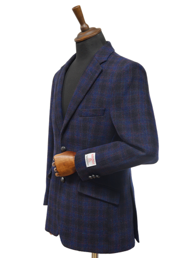 Harris Tweed Patrick Jacket Navy Block Check