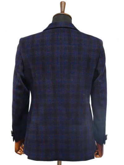 Harris Tweed Patrick Jacket Navy Block Check
