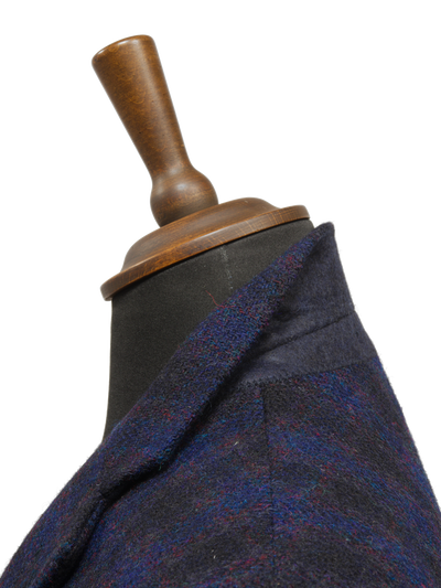 Harris Tweed Patrick Jacket Navy Block Check