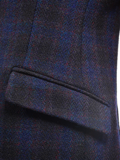 Harris Tweed Patrick Jacket Navy Block Check