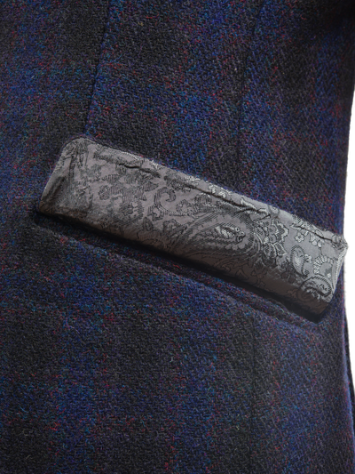 Harris Tweed Patrick Jacket Navy Block Check