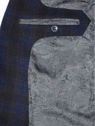 Harris Tweed Patrick Jacket Navy Block Check