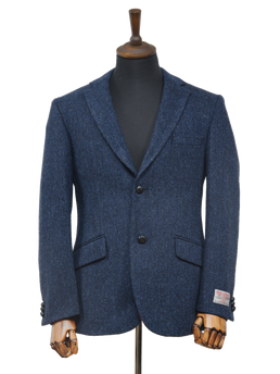 Harris Tweed Patrick Jacket Navy Herringbone
