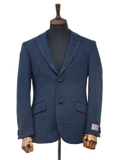 Harris Tweed Patrick Jacket Navy Herringbone