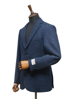 Harris Tweed Patrick Jacket Navy Herringbone