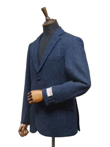 Harris Tweed Patrick Jacket - Navy Herringbone
