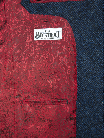 Harris Tweed Patrick Jacket Navy Herringbone