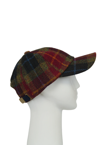Harris Tweed Rannoch Baseball Cap - Berry (HH)
