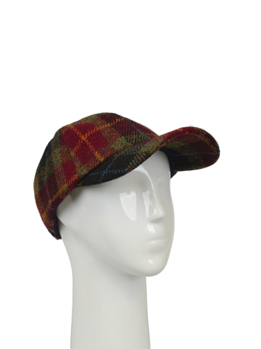 Harris Tweed Rannoch Baseball Cap - Berry (HH)