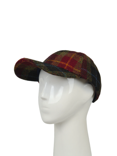 Harris Tweed Rannoch Baseball Cap - Berry (HH)