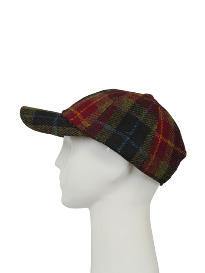Harris Tweed Rannoch Baseball Cap - Berry (HH)