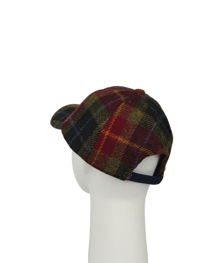 Harris Tweed Rannoch Baseball Cap - Berry (HH)