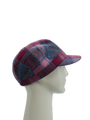 Harris Tweed Cadet Cap Pink Blue Check (HH)