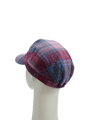 Harris Tweed Cadet Cap Pink Blue Check (HH)