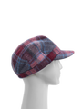 Harris Tweed Cadet Cap - Pink Blue Check (HH)