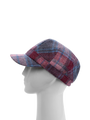 Harris Tweed Cadet Cap - Pink Blue Check (HH)