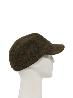 Harris Tweed Cadet Cap - Green Check (HH)