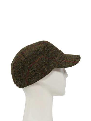 Harris Tweed Cadet Cap - Green Check (HH)