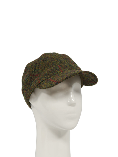 Harris Tweed Cadet Cap - Green Check (HH)