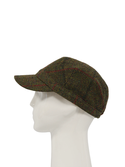 Harris Tweed Cadet Cap - Green Check (HH)