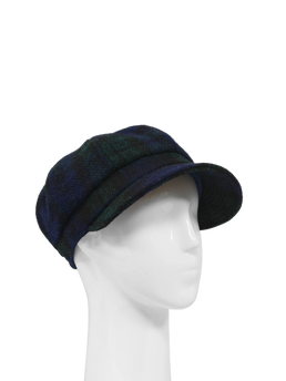 Harris Tweed Bakerboy Cap - Blackwatch Tartan (HH)