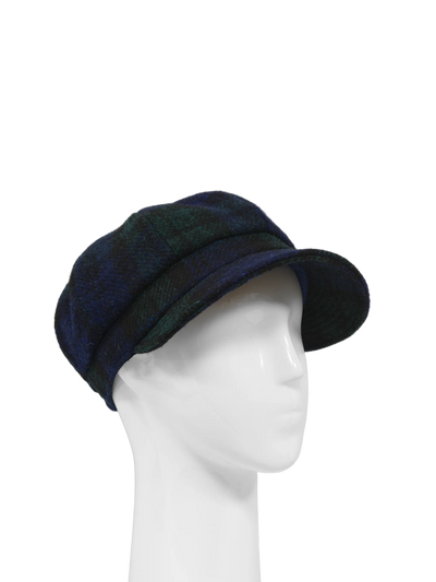 Harris Tweed Bakerboy Cap - Blackwatch Tartan (HH)