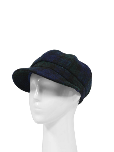 Harris Tweed Bakerboy Cap - Blackwatch Tartan (HH)