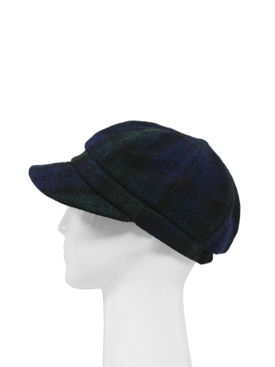 Harris Tweed Bakerboy Cap - Blackwatch Tartan (HH)