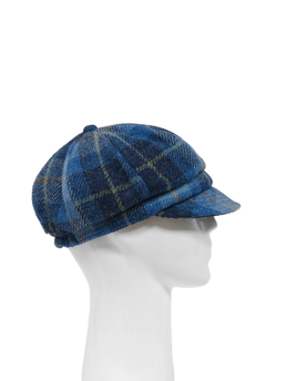 Harris Tweed Bakerboy Cap - Blue Pastels (HH)