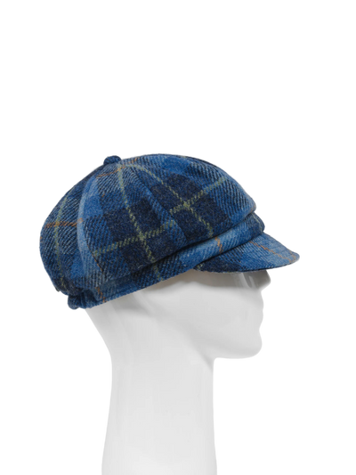 Harris Tweed Bakerboy Cap - Blue Pastels (HH)