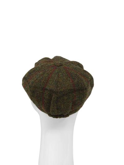 Harris Tweed Bakerboy Cap - Green Check HH