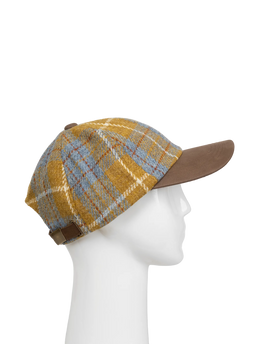 Harris Tweed Baseball Cap - Lichen (Tan Brim) (HH)