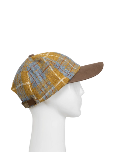 Harris Tweed Baseball Cap - Lichen (Tan Brim) (HH)