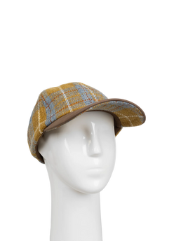 Harris Tweed Baseball Cap - Lichen (Tan Brim) (HH)