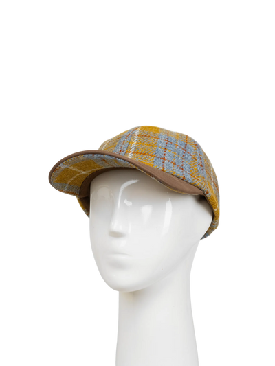 Harris Tweed Baseball Cap - Lichen (Tan Brim) (HH)
