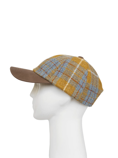 Harris Tweed Baseball Cap - Lichen (Tan Brim) (HH)