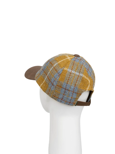 Harris Tweed Baseball Cap - Lichen (Tan Brim) (HH)