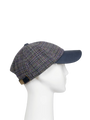 Harris Tweed Baseball Cap - Thistle (Navy Brim) (HH)