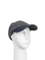 Harris Tweed Baseball Cap - Thistle (Navy Brim) (HH)