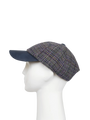 Harris Tweed Baseball Cap - Thistle (Navy Brim) (HH)