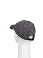 Harris Tweed Baseball Cap - Thistle (Navy Brim) (HH)