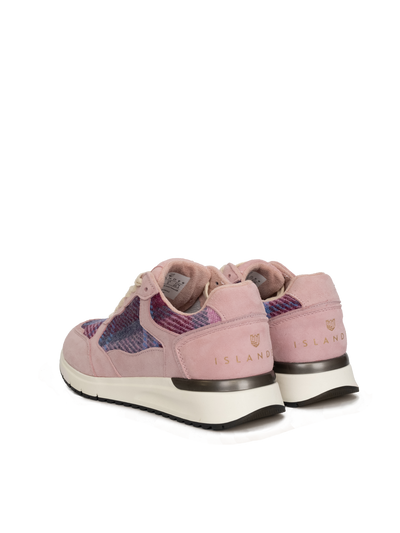 Harris Tweed Rosie Trainers - Pink/Blue Tartan